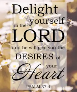 Psalm 37:4 - Delight in the Lord - Bible Verses To Go