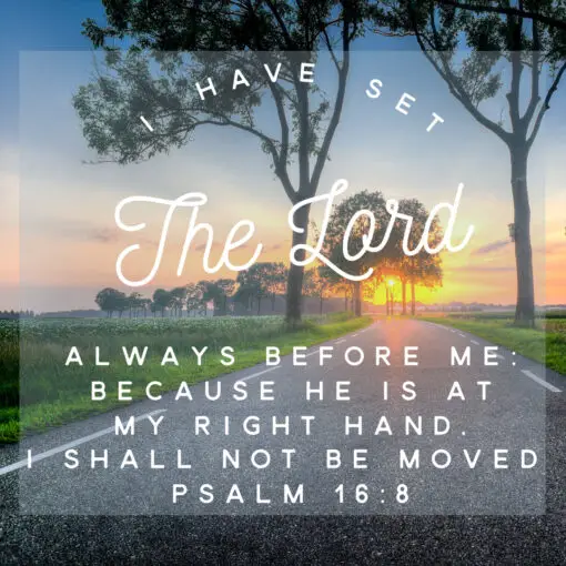 Psalm 16:8 - Always Before Me - Bible Verses To Go