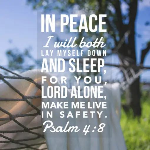 Psalm 4:8 - Live in Safety - Bible Verses To Go