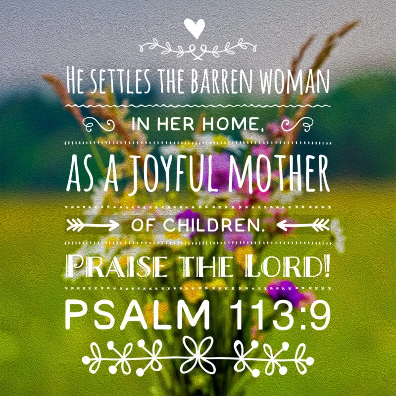 Psalm 113:9 – Joyful Mother – Encouraging Bible Verses