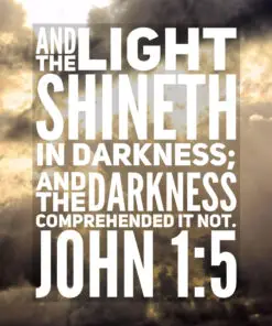 John 1:5 - Light Shineth - Bible Verses To Go