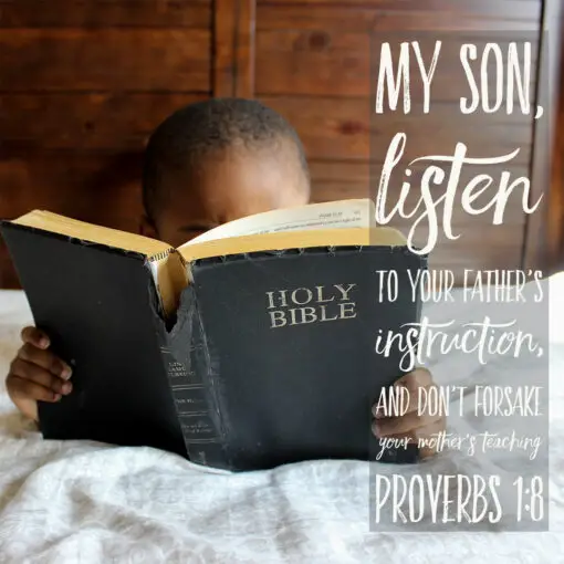 Proverbs 1:8 - My Son, Listen - Bible Verses To Go