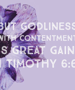 1 Timothy 6:6 - Godliness With Contentment - Bible Verses To Go