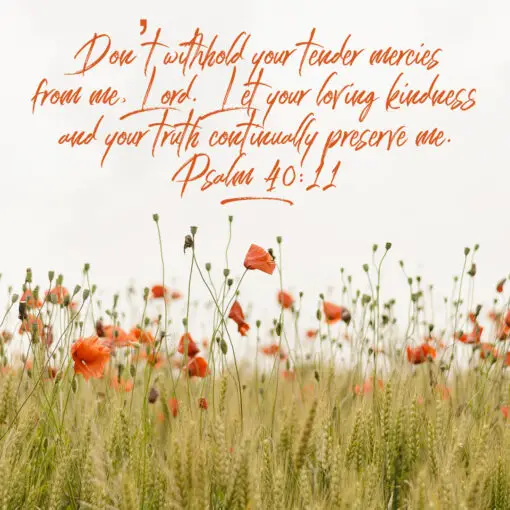 Psalm 40:11 - Tender Mercies - Bible Verses To Go