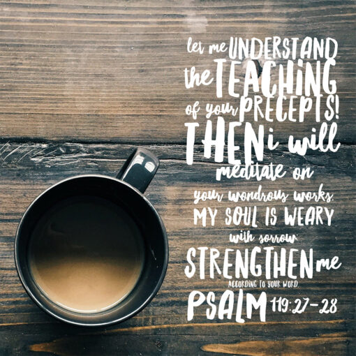 Psalm 119:27-28 - Strengthen Me - Bible Verses To Go