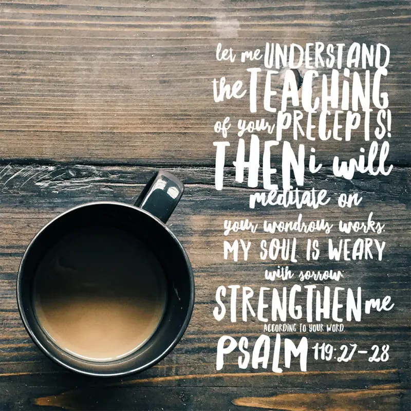Psalm 119:27-28 – Strength – Encouraging Bible Verses