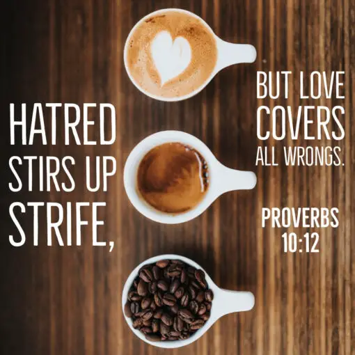 Proverbs 10:12 - Love Covers All - Bible Verses To Go