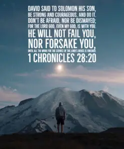 1 Chronicles 28:20 - Be Strong and Courageous - Bible Verses To Go