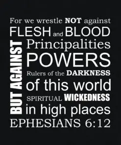 Ephesians 6:12 - For We Wrestle - Bible Verses To Go