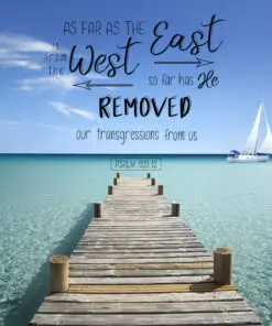 Psalm 103:12 - East from West - Bible Verses To Go