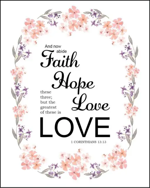 1 Corinthians 13:13 - Faith Hope and Love - Bible Verses To Go