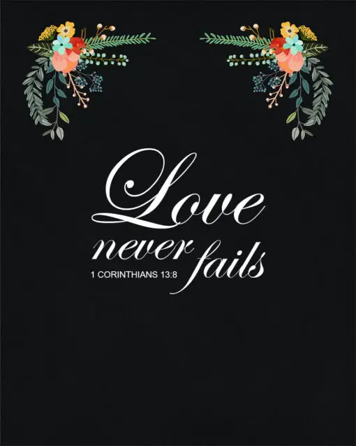 1 Corinthians 13:8 - Love Never Fails - Bible Verses To Go