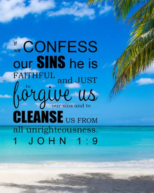 1 John 1:9 - He Is Faithful - Bible Verses To Go