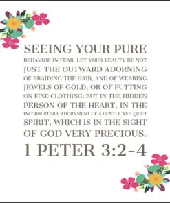 1 Peter 3:2-4 - Gentle and Quiet Spirit - Bible Verses To Go