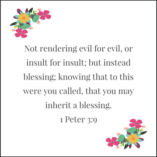 1 Peter 3:9 - Blessing Instead of Insult - Bible Verses To Go
