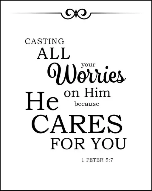 1 Peter 5:7 - Casting All Your Cares - Bible Verses To Go