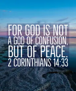 2 Corinthians 14:33a - God of Peace - Bible Verses To Go