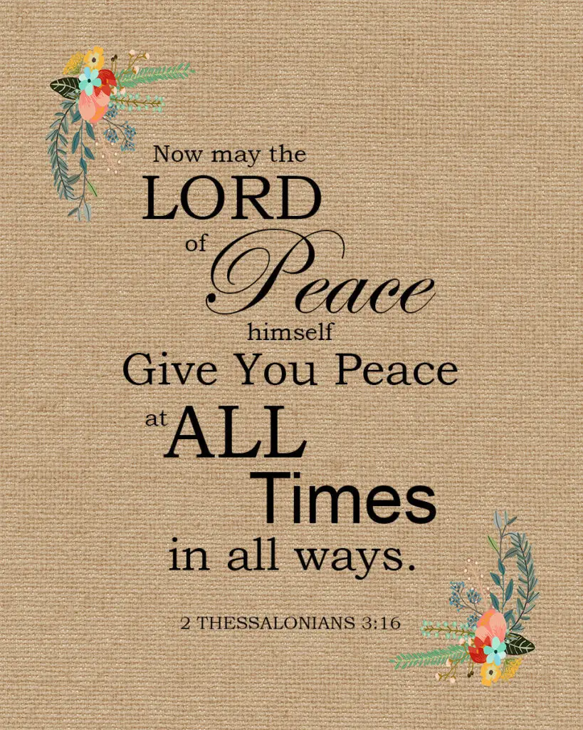 2 Thessalonians 3:16 – Peace – Encouraging Bible Verses