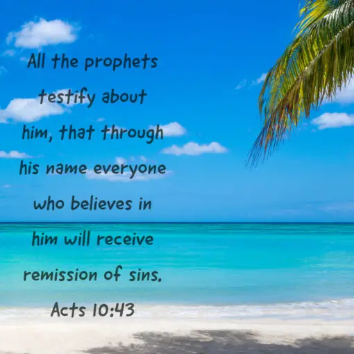 Acts 10:43 - Remission of Sins - Bible Verses To Go