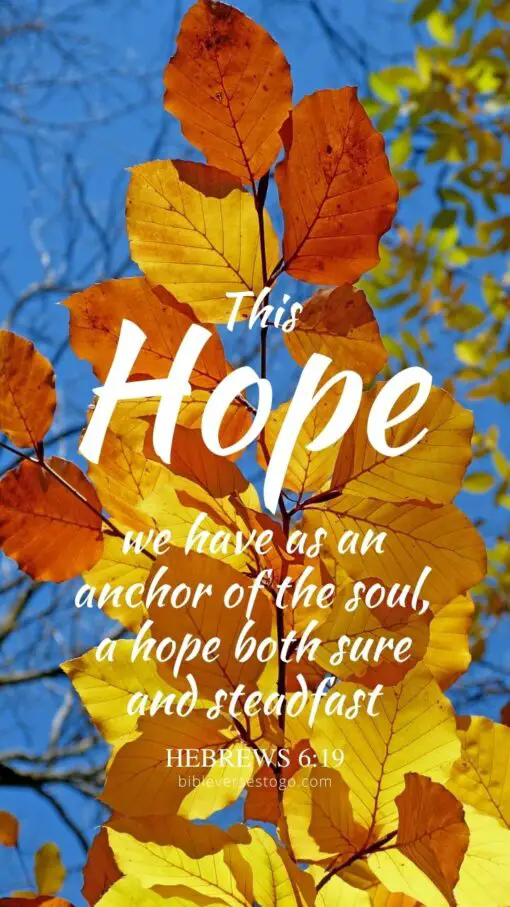 Christian Wallpaper - Autumn Leaves Hebrews 6:19