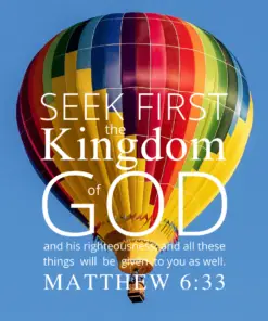 Christian Wallpaper – Balloon Matthew 6:33