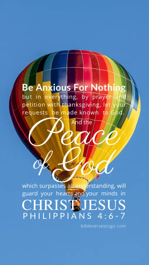 Christian Wallpaper – Balloon Philippians 4:6-7