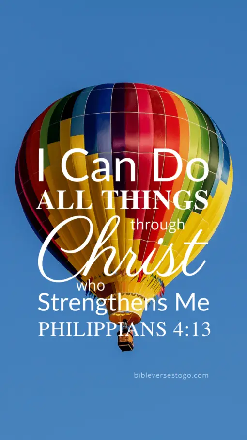 Christian Wallpaper – Balloon Philippians 4:13
