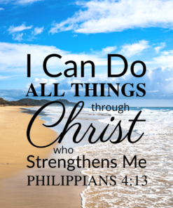 Christian Wallpaper – Beach2 Philippians 4:13