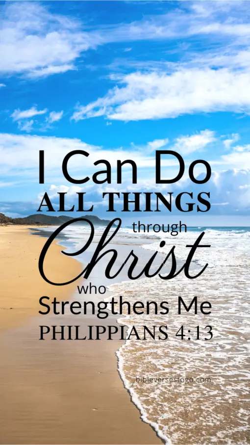 Christian Wallpaper – Beach2 Philippians 4:13