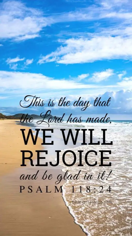 Christian Wallpaper – Beach Psalm 118:24
