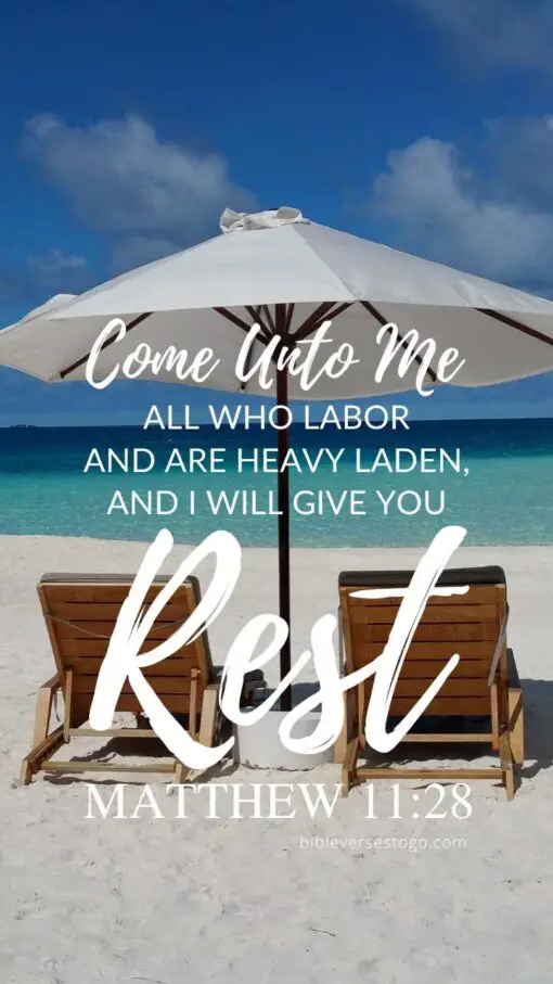 Christian Wallpaper – Beach Chairs Matthew 11:28