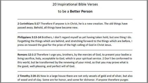 Bible Verses to be a Better Person