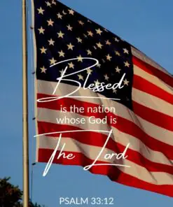 Christian Wallpaper - Blessed Nation Psalm 33:12