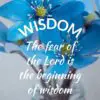 Christian Wallpaper - Blue Flowers Psalm 111:10