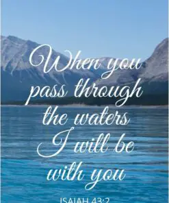 Christian Wallpaper - Isaiah 43:2 Blue Waters