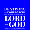 Christian Wallpaper – Blue Joshua 1:9