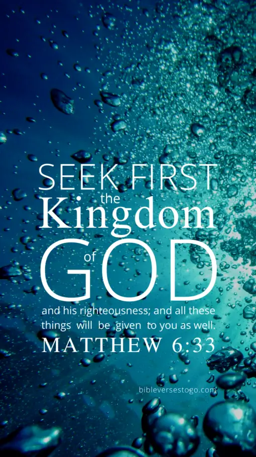 Christian Wallpaper – Bubbles Matthew 6:33