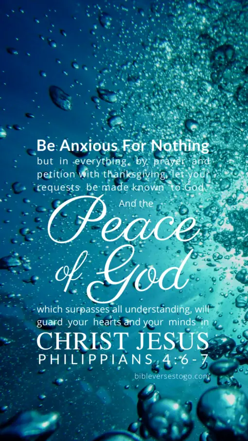 Christian Wallpaper – Bubbles Philippians 4:6-7