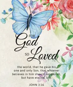 Christian Wallpaper - Butterfly John 3:16