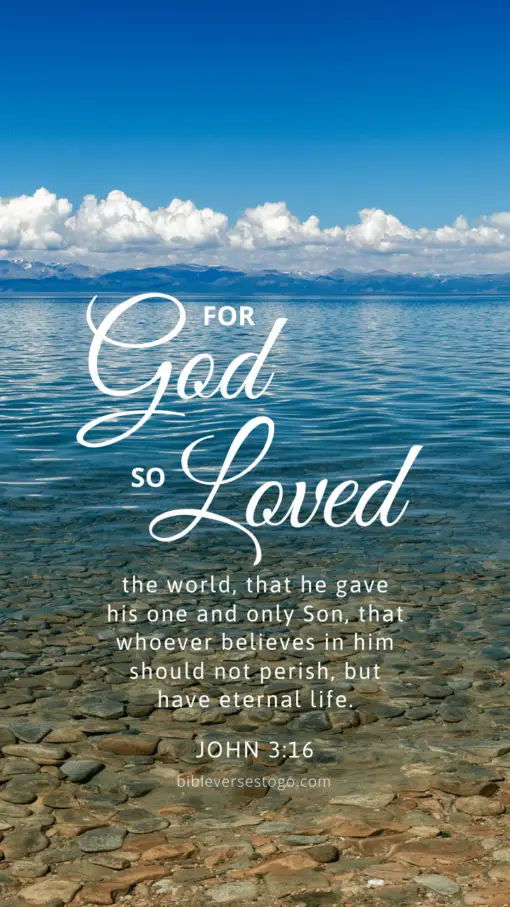 Christian Wallpaper – Calm Lake John 3:16
