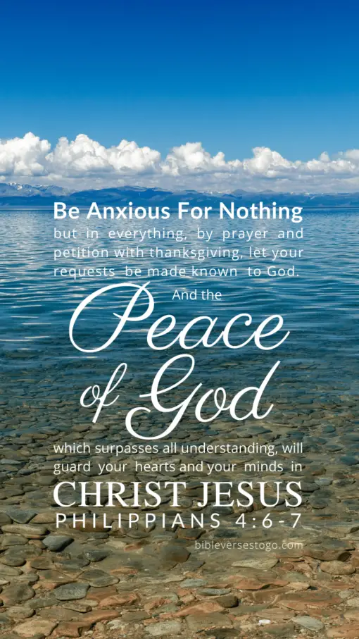 Christian Wallpaper – Calm Lake Philippians 4:6-7