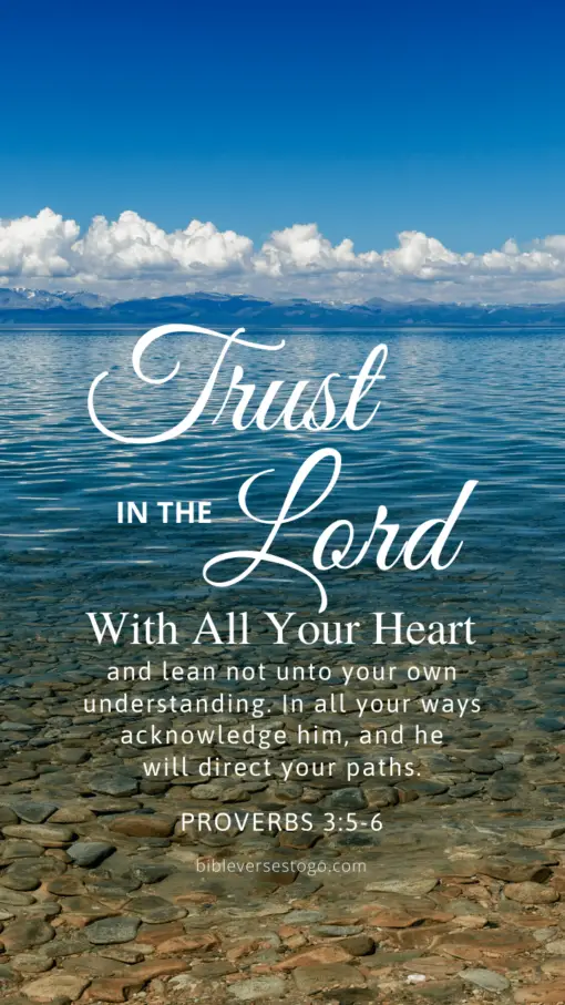 Christian Wallpaper – Calm Lake Proverbs 3:5-6