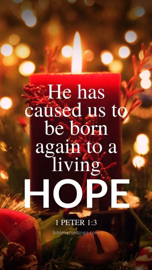 Christian Wallpaper - Candle Hope 1 Peter 1:3