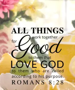 Christian Wallpaper – Citrus Tea Romans 8:28