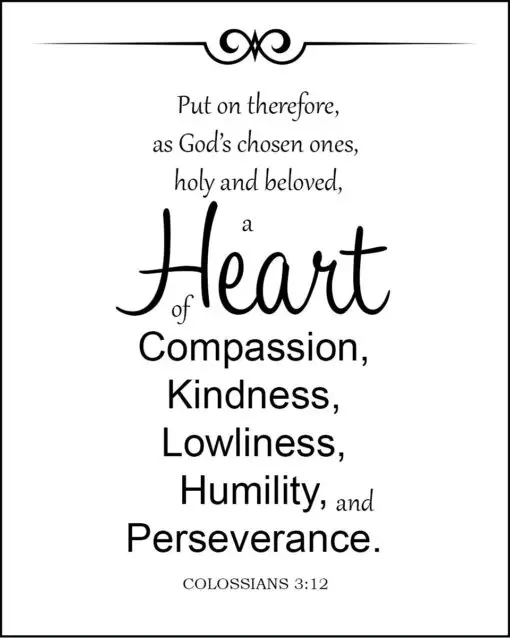 Colossians 3:12 - Heart of Compassion - Bible Verses To Go