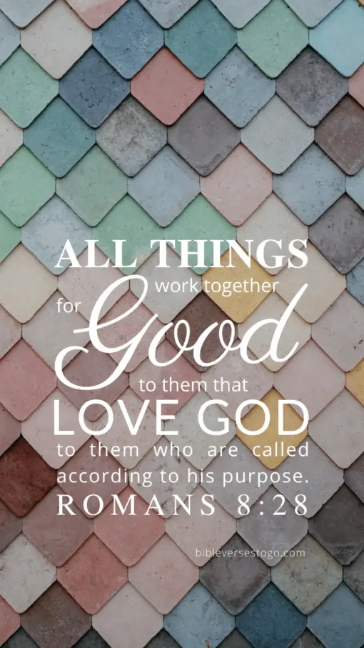 Christian Wallpaper – Color Tile Romans 8:28