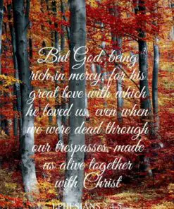 Christian Wallpaper - Colorful Forest Ephesians 2:4-5