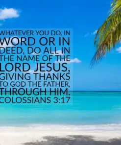 Colossians 3:17 - Do All in the Name of the Lord - Bible Verses To Go