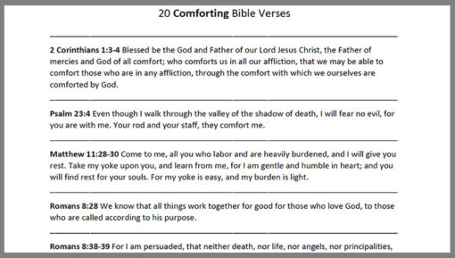 Comforting Bible Verses