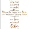 Christian Wallpaper - Gold Cross John 3:16